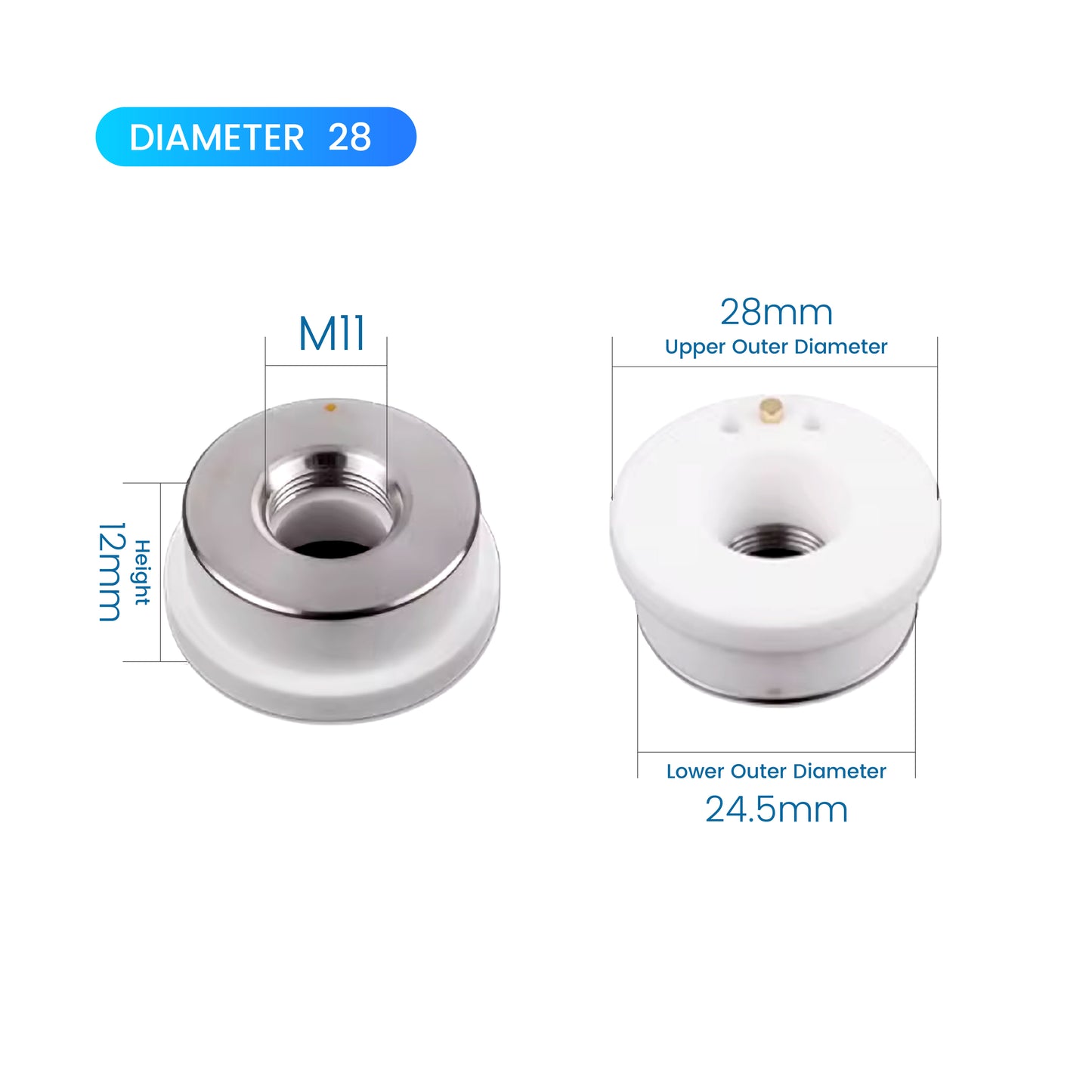 RayTools Ceramic Ring for Fiber Laser Cutting Heads Nozzle Holder
