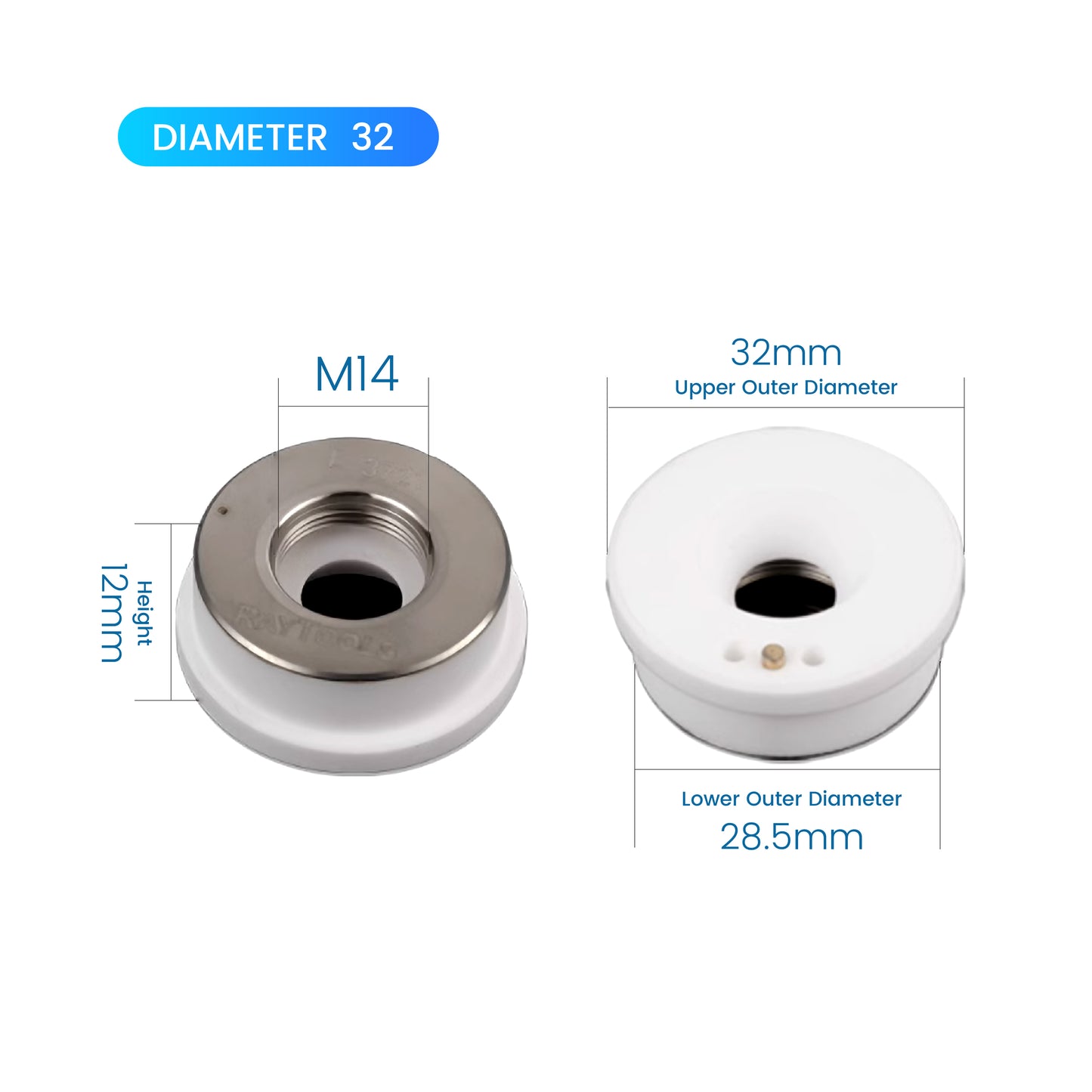 RayTools Ceramic Ring for Fiber Laser Cutting Heads Nozzle Holder