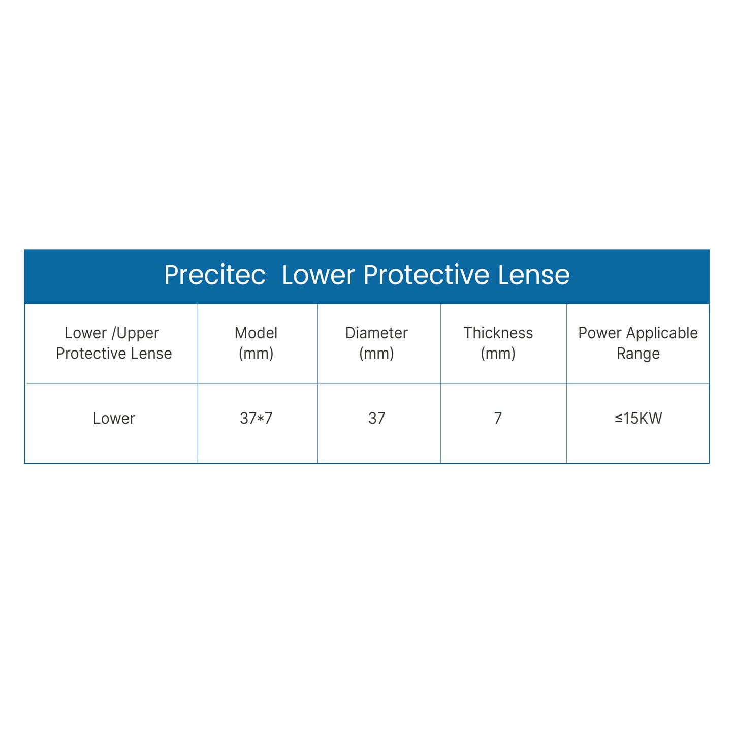 Precitec Lower Protective Lens